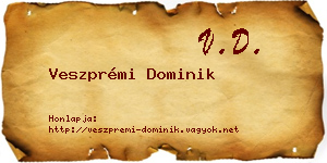 Veszprémi Dominik névjegykártya