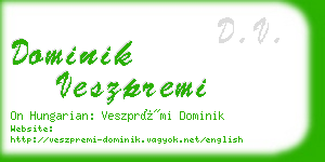 dominik veszpremi business card